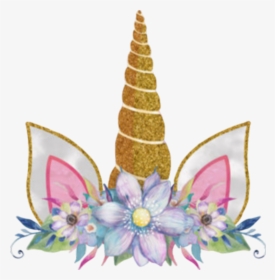 #unicorn #horn #flowers - Unicorn Head Clipart Png, Transparent Png, Free Download
