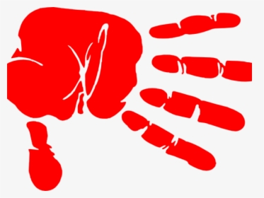Handprint Clipart Red - Red Hand Print Png, Transparent Png, Free Download