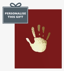Personalised Foil Blocked Handprint Notebook - Sign, HD Png Download, Free Download