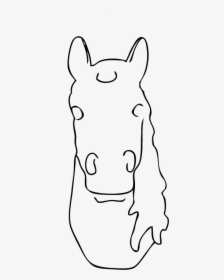 Unicorn Head, Front Facing Without Horn - Line Art, HD Png Download, Free Download