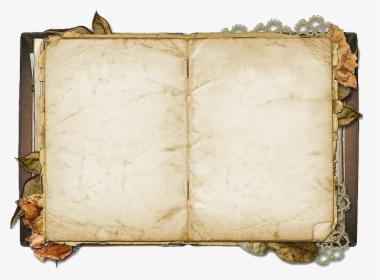 Scroll Clipart Parchment - Open Book Vintage Png, Transparent Png, Free Download