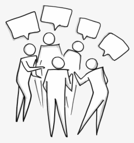 People In A Group Talking - Group Of People Speaking Png Cartoon, Transparent Png, Free Download