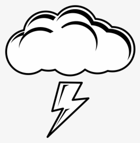 Free Cloud Lightning Cliparts - Rain Clipart Black And White, HD Png Download, Free Download