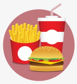 Cheeseburger French Fries Hamburger Fast Food Junk - Đồ Ăn Vặt Vector, HD Png Download, Free Download