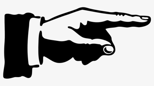 Index Finger Little Finger Pointing - Pointing Finger Silhouette, HD Png Download, Free Download