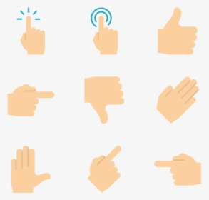 Icons Free Vector Hands - Finger Flat Icon, HD Png Download, Free Download