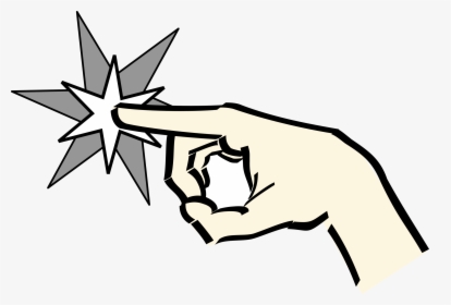 Hand Pointing At Star Clip Arts - Pointing Hand, HD Png Download, Free Download