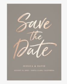 Save The Date Foil Gray - Save The Date Wedding Invite, HD Png Download, Free Download