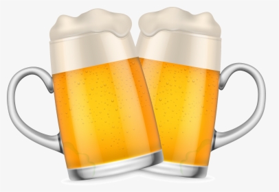 Transparent Beer Glass Silhouette Png - Beer Mugs Cheers Png, Png Download, Free Download