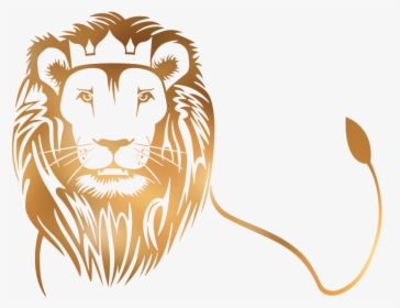 Gold Lion Head Png , Png Download - Golden Lion Head Png, Transparent Png, Free Download