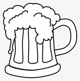 Beer Mug White Png - Beer Clipart Black And White, Transparent Png, Free Download