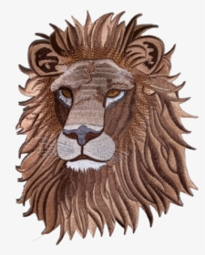 1546 Lion Head Patch - Lion Embroidery Patch, HD Png Download, Free Download