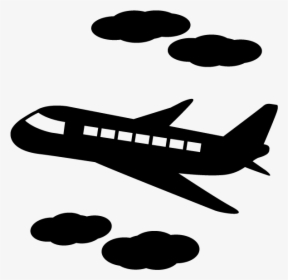 Airplane / Jet - 空港 イラスト フリー 白黒, HD Png Download, Free Download