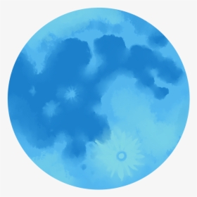 Blue Full Moon Png, Transparent Png, Free Download