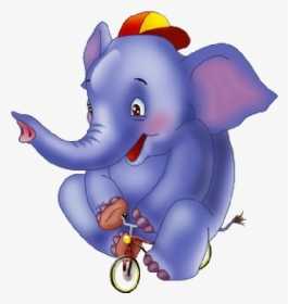Purple Elephant Clip Art At Clker - Transparent Circus Animals Cartoon, HD Png Download, Free Download