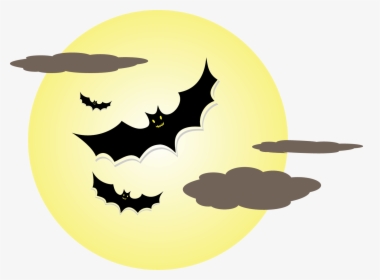 Bat Moon Png Photo - Halloween Full Moon Clipart, Transparent Png, Free Download