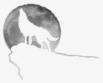 Freetoedit Wolf Moon Silhouette Howling - Wolf Howl Vector, HD Png Download, Free Download