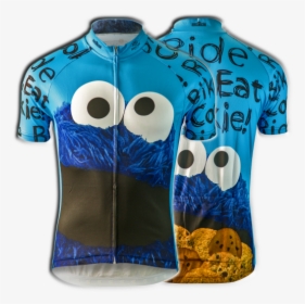 Cookie Monster "ride Bike Eat Cookie - Cookie Monster Cycling Jersey, HD Png Download, Free Download