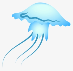 Jellyfish, Sea, Blue, Sealife, Ocean - Illustration, HD Png Download, Free Download
