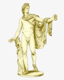 Transparent Marble Clipart - Apollo Roman God Drawing, HD Png Download, Free Download
