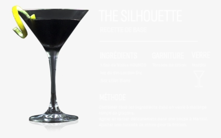 Transparent Martini Glass Silhouette Png - Black Cocktail Png, Png Download, Free Download