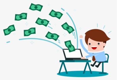 Flosocial Desk Raining Money - Raining In Money Cartoon Png, Transparent Png, Free Download