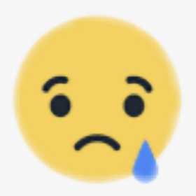 Awesome Sad Reaction Facebook Stickers Yellowublue - Sad Facebook Emoji Png, Transparent Png, Free Download