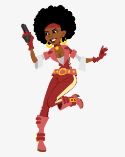 Afro, Agent, Boots, Gloves, Gun, Lady, Secret, Spy - African American Dancing Clipart, HD Png Download, Free Download