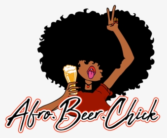Afro Beer Chick - Cute Black Girls Cartoon Character, HD Png Download, Free Download