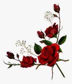 Tumblr Flower Png - Transparent Red Roses Border, Png Download, Free Download