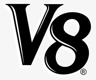 V8 Logo Black And White - V8, HD Png Download, Free Download