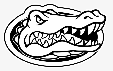 Florida Gators Football Alligator Coloring Book Florida - Florida Gators Logo Black And White, HD Png Download, Free Download