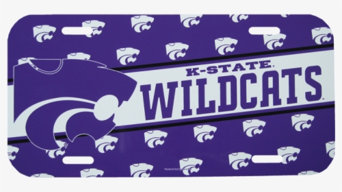 K-state Wildcats Multi Logo Pattern License Plate, HD Png Download, Free Download