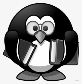 Transparent Animal Reading Clipart Black And White - Penguin Books Clipart, HD Png Download, Free Download