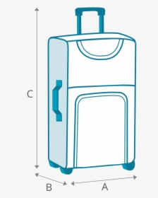 Baggage - Korean Air Suitcase Size, HD Png Download, Free Download