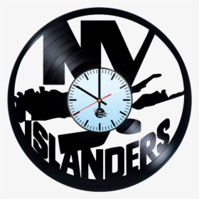 New York Islanders Logo Png Handmade Vinyl Record Wall - New York, Transparent Png, Free Download