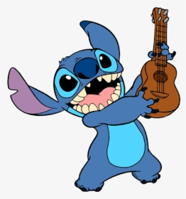 And Stitch Lilo Guitar Pelekai Drawing Clipart - Cartoon Stitch, HD Png Download, Free Download