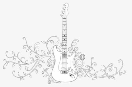 Music, Guitar, Fender, Electric, Performance, Women"s - Drawing, HD Png Download, Free Download