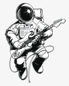 Transparent Fuego Vector Png - Astronaut Playing Electric Guitar, Png Download, Free Download