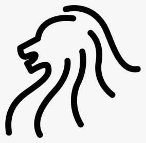 Lion Head Side View Outline - Lionhead Rabbit, HD Png Download, Free Download