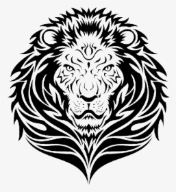 Lion Tattoo Clipart Outline - Lion Face Tattoo Png, Transparent Png, Free Download