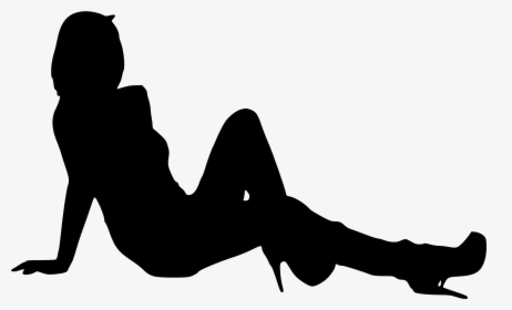 Silhouette Girl Sitting - Transparent People Sleeping Silhouette, HD Png Download, Free Download