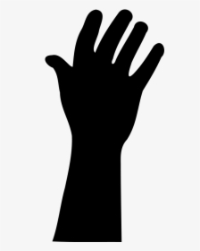 Drawing Silhouette Clip Art - Raising Your Hand Drawing, HD Png Download, Free Download