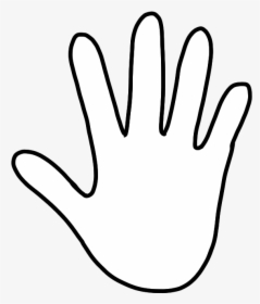 Handprint Outline Hand Outline Hands Templates And - Hand Clipart Black Background, HD Png Download, Free Download
