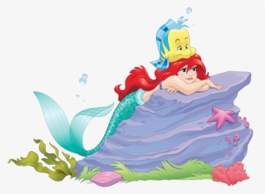 Little Mermaid And Flounder Png, Transparent Png, Free Download