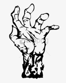 Free Png Download Zombie Hand Png Images Background - Black And White Zombie Hand, Transparent Png, Free Download