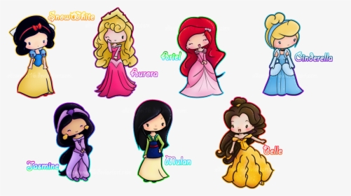 Tumblr Png Disney - Chibi Disney Princess Drawings, Transparent Png, Free Download