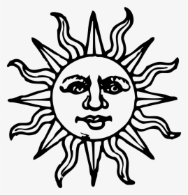Black And White Sun Png - Sun Drawing, Transparent Png, Free Download