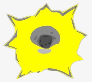 Transparent Bullet Hole Clipart - Bullet Hole Logo Yellow, HD Png Download, Free Download