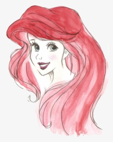 The Little Mermaid, Ariel, And Disney Image - Watercolor Painting Of Disney Characters, HD Png Download, Free Download